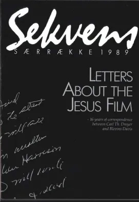 Book cover: Letters About The Jesus Film - 16 years of correspondence between Carl Th. Dreyer and Blevins Davis