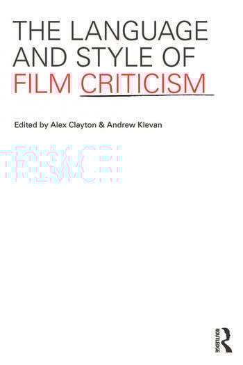 Couverture du livre : The Language and Style of Film Criticism