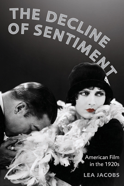 Couverture du livre : The Decline of Sentiment - American Film in the 1920s