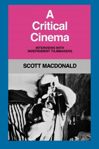 Couverture du livre A Critical Cinema 1 - de Scott MacDonald