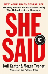 Cover of the book She Said - by Jodi Kantor and Megan Twohey
