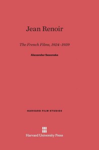 Couverture du livre Jean Renoir - de Alexander Sesonske
