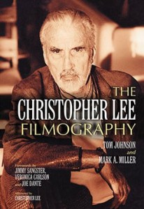 Cover of the book The Christopher Lee Filmography - by Tom Johnson and Mark A. Miller