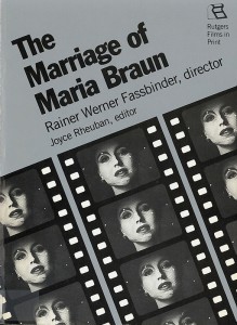 Couverture du livre The Marriage of Maria Braun - Sous la direction de Joyce Rheuban