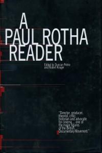 Couverture du livre A Paul Rotha Reader - Sous la direction de Duncan Petrie et Robert Kruger